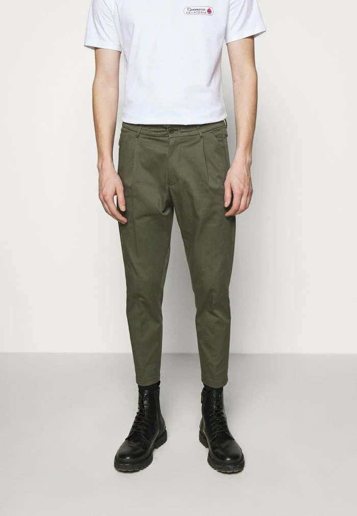 DRYKORN CHASY - Chinos - Mottled Olive