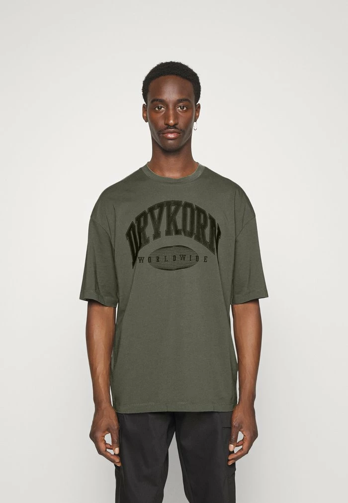 DRYKORN HUNT - Print T-shirt - Green
