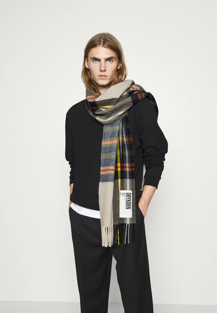 DRYKORN OSBY - Scarf - Beige/blue/brown